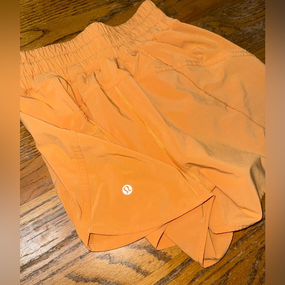 lululemon athletica Women's Peach-Orange Athletic Shorts - Picture 3 of 3